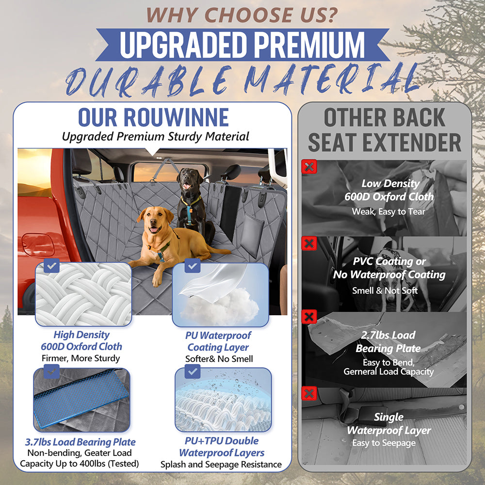 Back Seat Extender for Dogs in Large-SUV, Full Size Truck