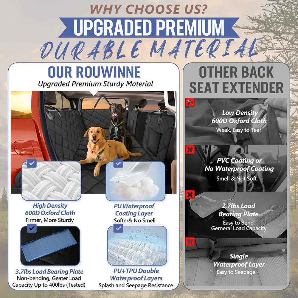 Back Seat Extender for Dogs in Large-SUV, Full Size Truck