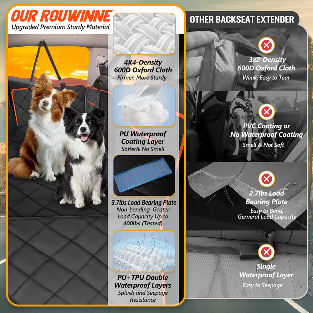 Back Seat Extender for Dogs in Car, Mid-SUV, Small Truck