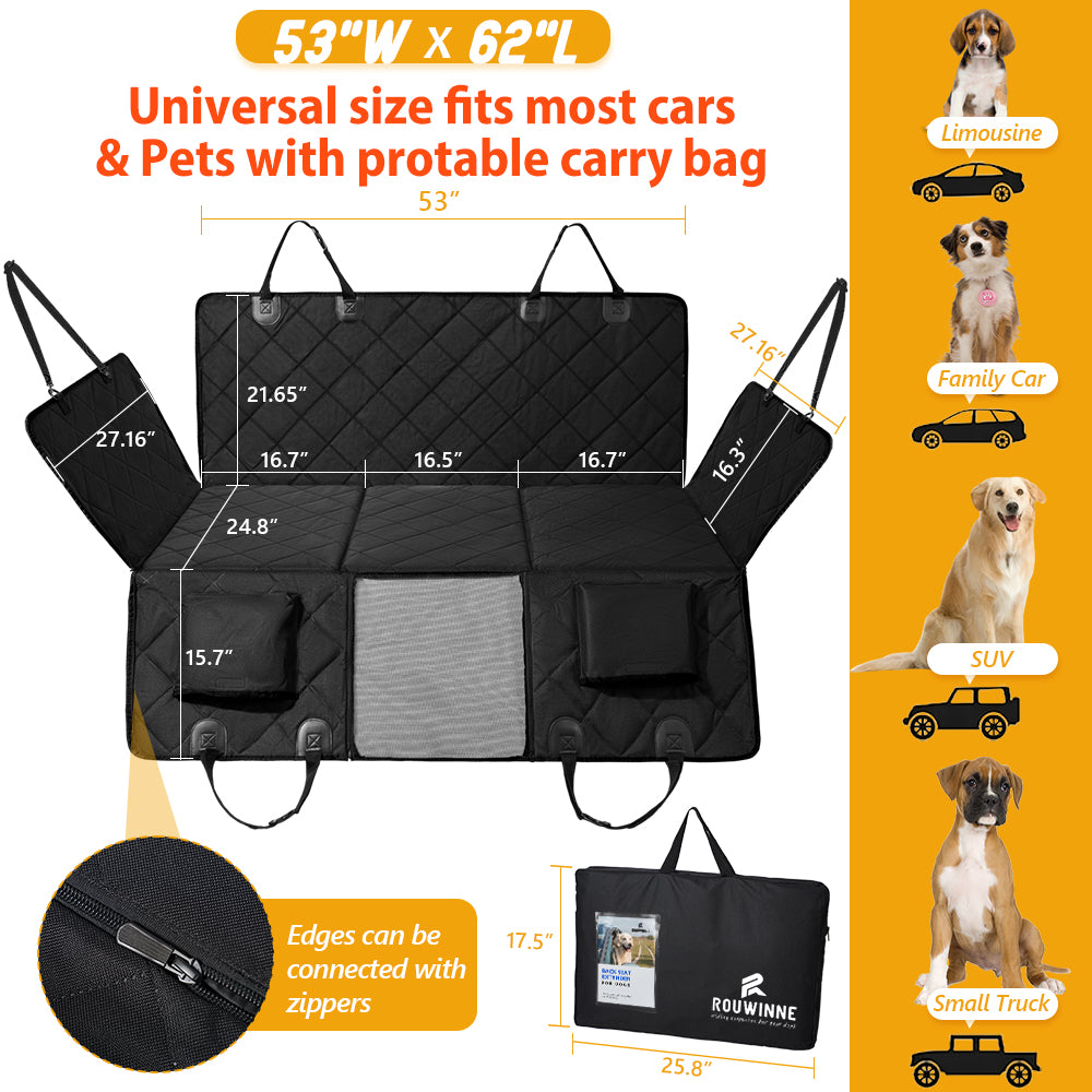 Back Seat Extender for Dogs in Car, Mid-SUV, Small Truck