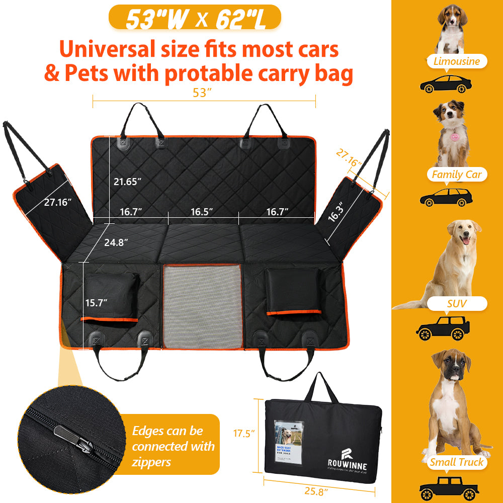 Back Seat Extender for Dogs in Car, Mid-SUV, Small Truck