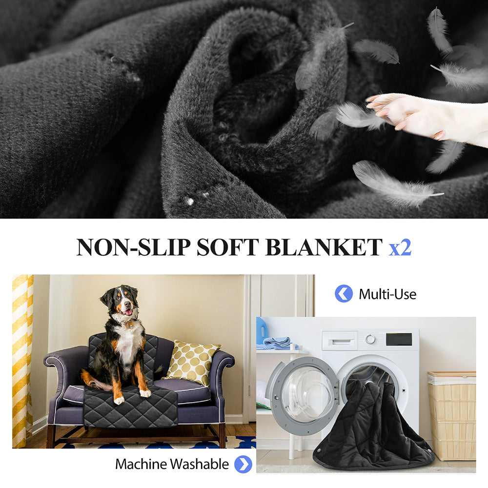 Back Seat Extender for Dogs With Blankets in Car, SUV, Truck