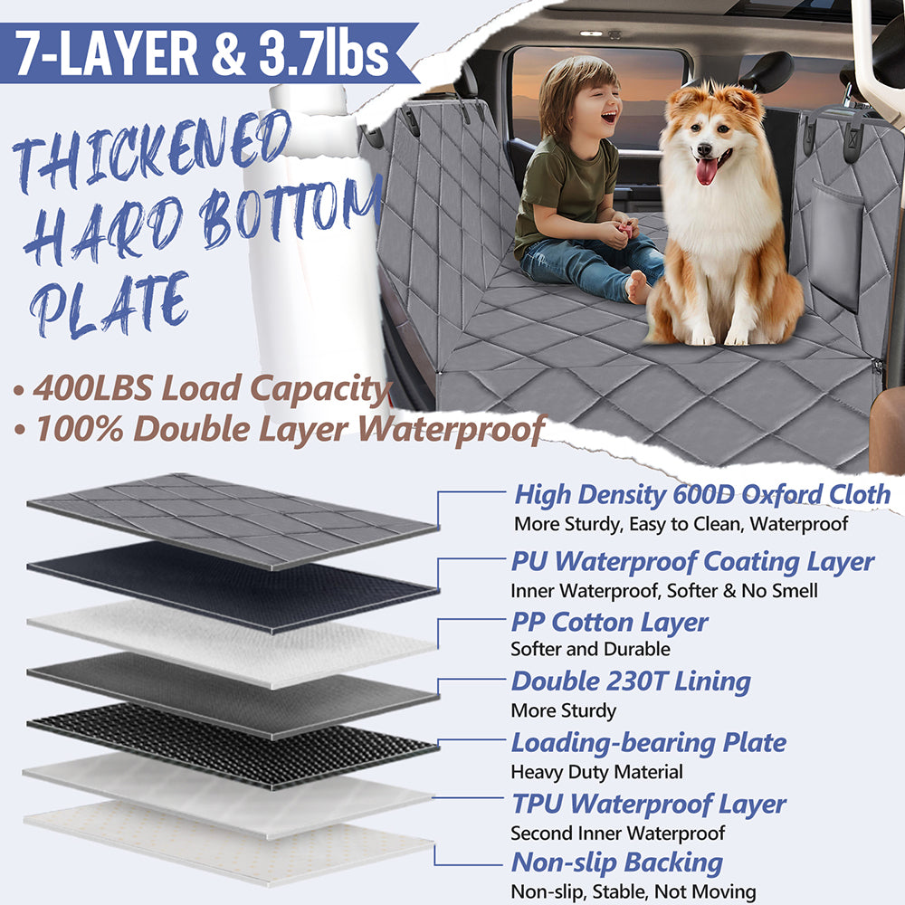 Back Seat Extender for Dogs in Large-SUV, Full Size Truck