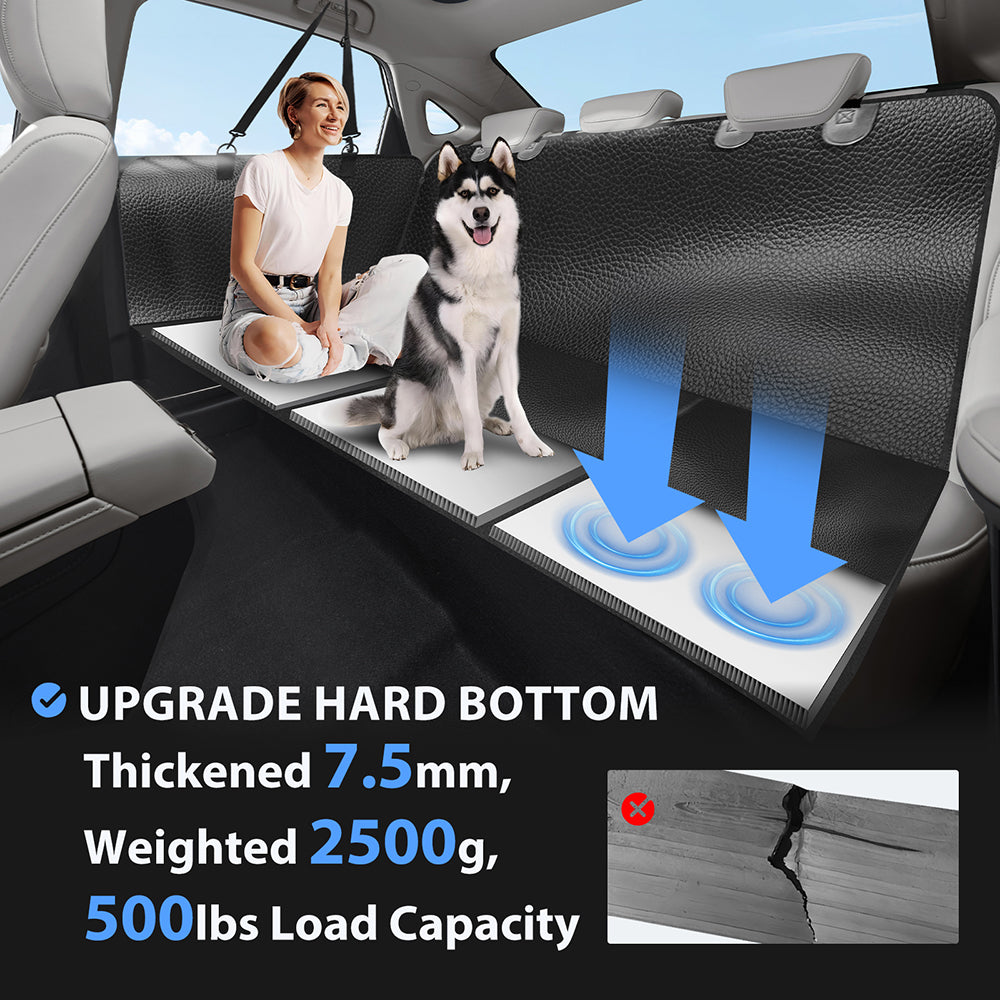 Faux Leather Back Seat Extender for Dogs in Car, SUV, Truck