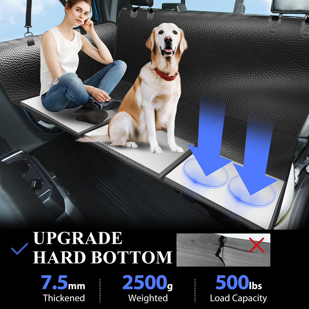 Faux Leather Back Seat Extender for Dogs in Car, SUV, Truck
