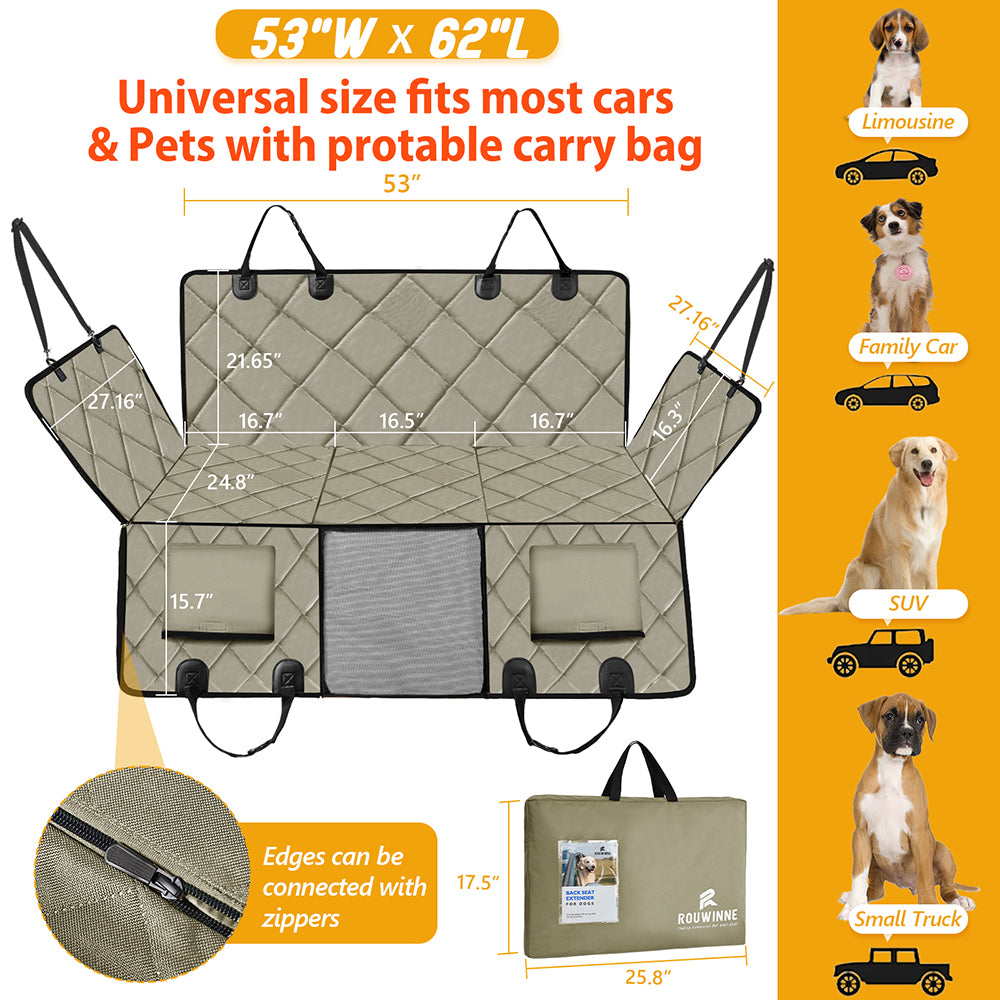 Back Seat Extender for Dogs in Car, Mid-SUV, Small Truck